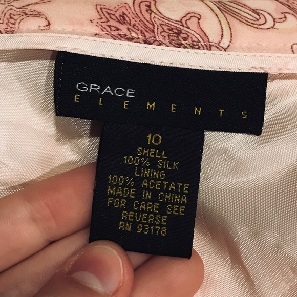 🌷🌷GRACE ELEMENTS Silk Career Midi Skirt🌷🌷 - Picture 6 of 6